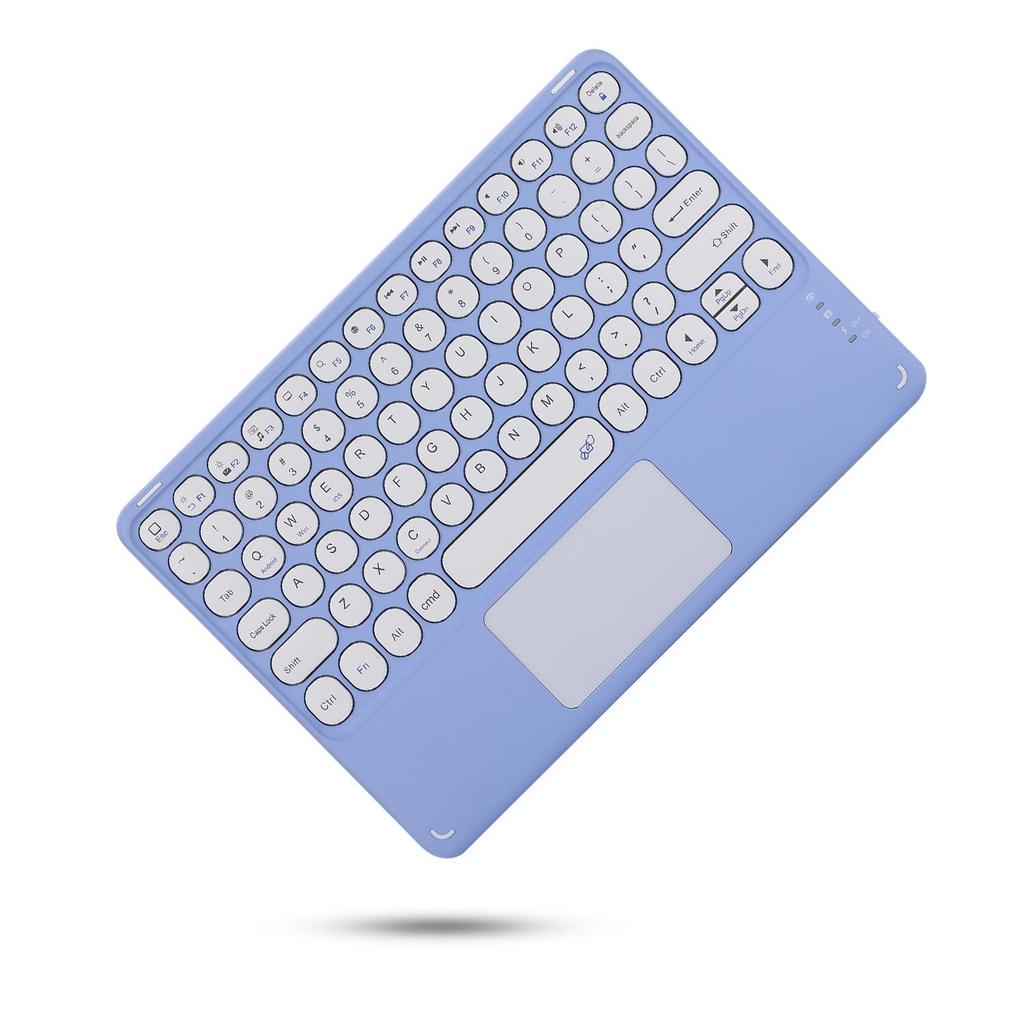 Universal Bluetooth Keyboard for 10-11 Inch Tablets: Compatible with iPad, Samsung, Huawei, Lenovo. Features Round Keys and Touch Color.