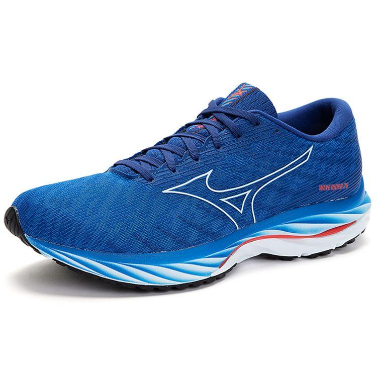 Mizuno Wave Rider 26 Sonic Cherry Tomato Men Sneakers Blue Ice-Water J1GC220305