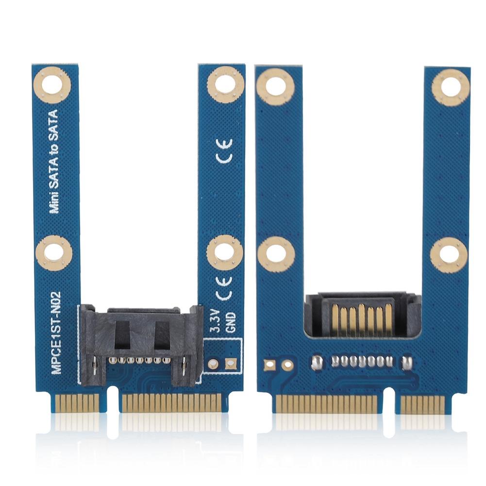 mSATA To SATA Adapter Card Mini SATA To 7pin SATA MPCIe Expansion SATA Horizontal