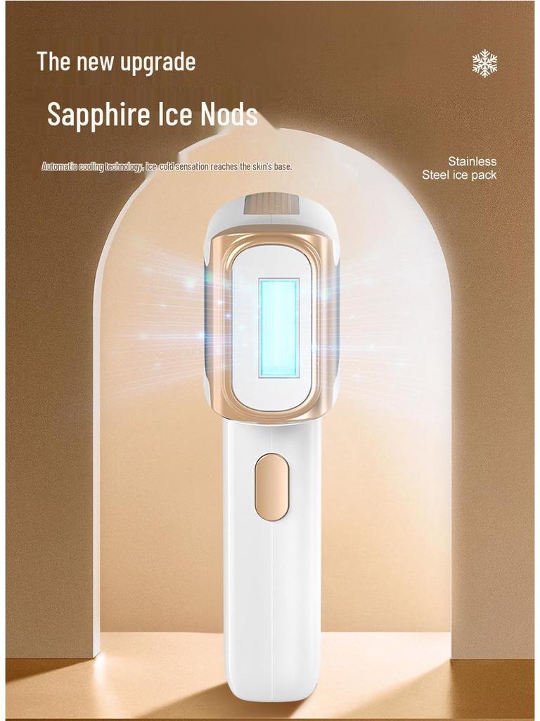 Precision IPL Hair Removal Device with Sapphire Ice-Cooled Photon Rejuvenation for Painless Full-Body Treatment
