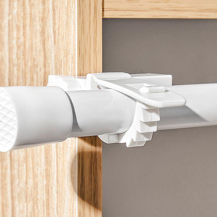 No-Drill Adjustable Curtain Rod and Towel Holder Clips