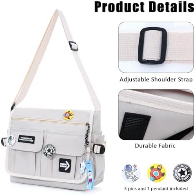 Jywmsc 2025 Nowa Urocza Torebka Crossbody Unisex Casualowa Torba na Ramię Słodki Szkolny Styl Prezent