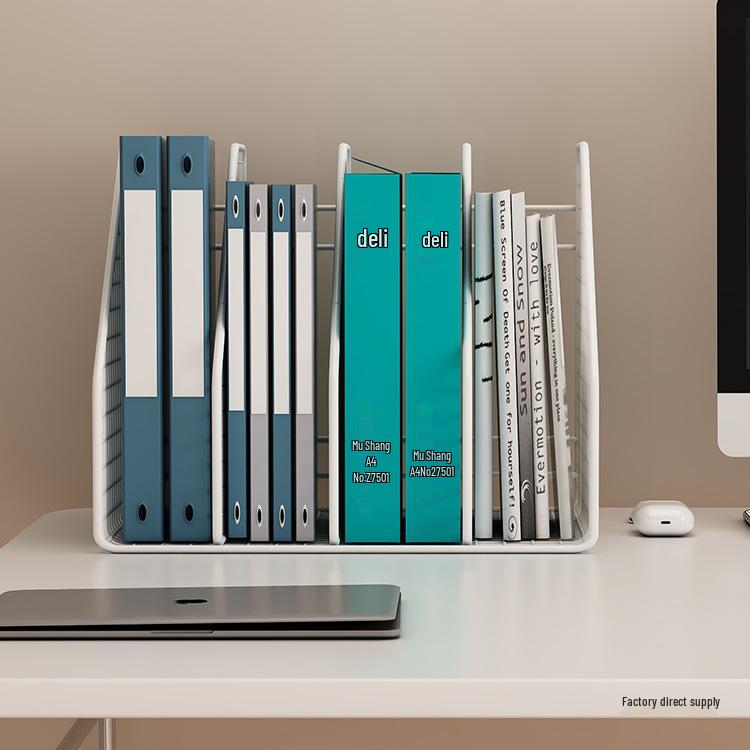 Large Metal Desk Organizer: File Shelf & Storage Box for Office Archives
