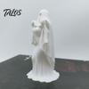 3D Printed Halloween Ghost Bride Statue Ornament, Female Figure Sculpture with Stable Base, Decorative Minimalist Spooky Figurine for Modern Home
