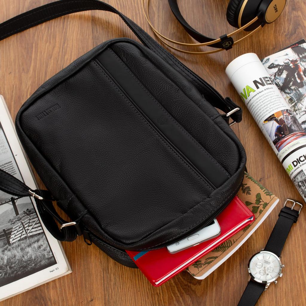 Men' Leather Bag Omen Ash