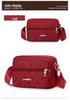 Women's Daily Casual Nylon Cross-Body Shoulder Bag with Multi-Layer Zipper