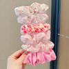 6pcs Set of Pink Peach Blossom Plaid Large Bow Combination Sweet Heart Ponytail Hair Accessories for Daily Wear and Outdoor Date Commuting