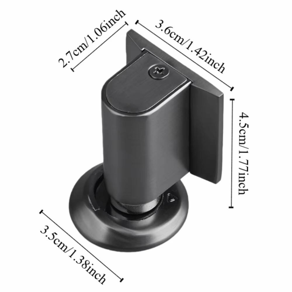 Anti-Collision Magnetic Door Stopper Windproof Design Heavy Duty Door Suction Holder Punch-Free Installation Floor Mounted