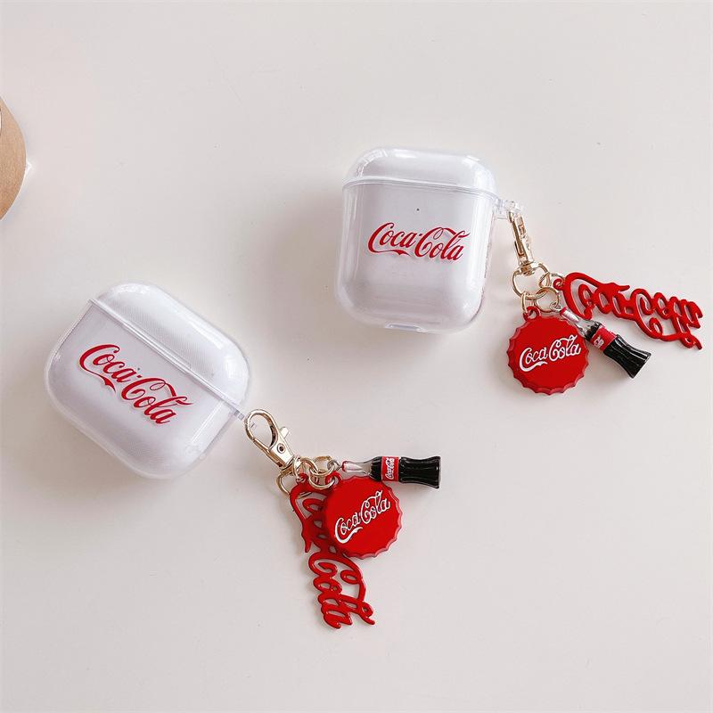 Transparent Coke Pendant Is Suitable for AirPods Pro1 Generation Protective Cover 1 Generation Pro1 Generation Apple Bluetooth Headset Case