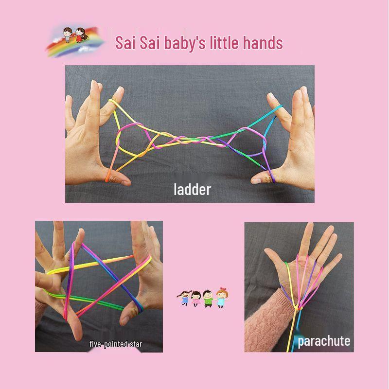 Rainbow Cat's Cradle String Toy for Elementary Students