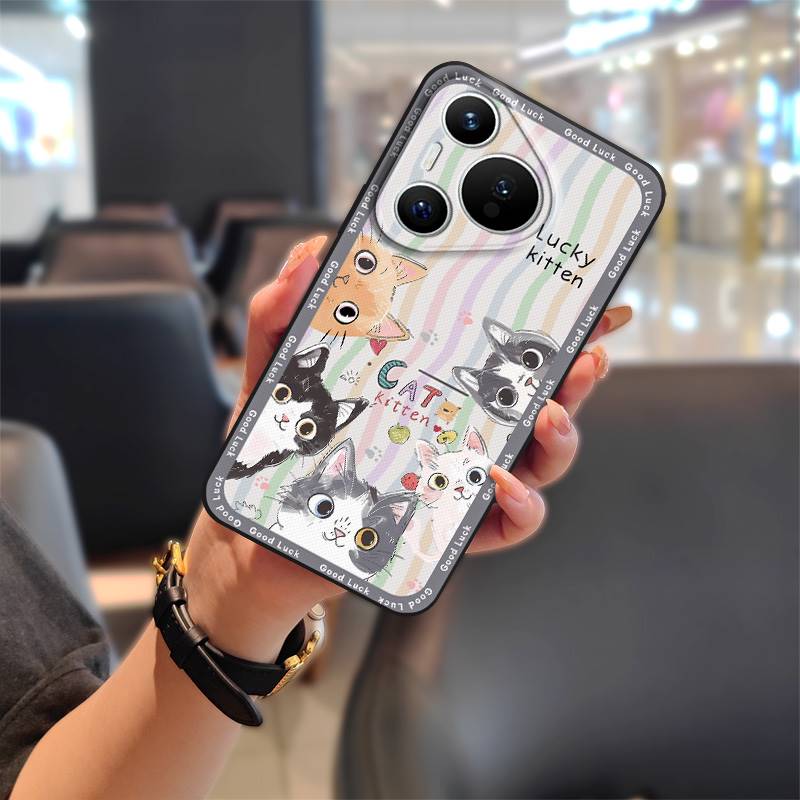 Phone Pouch Anti-dust Phone Case For Huawei P70 Pro/Pura 70 Pro+ Graffiti Cartoon Soft Case Waterproof Protective TPU