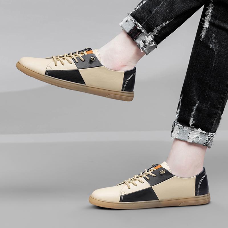 Mode Jogging Herrenschuhe Frühling Neu Outdoor Sneaker Schuhe Mode Echtes Leder Freizeitschuhe Leichte Herren Oxford Schuhe