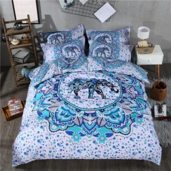 Sugar Skull Comforter Cover Set King Size Skulls Decor Bedding Bones Skeleton Roses Floral Duvet Cover Set Bedding Cover Zipper