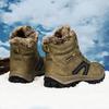 Men Winter Snow Boots Warm Men Hiking Boots High Quality Leather High Top Big Size Men's Boots Outdoor Sneakers