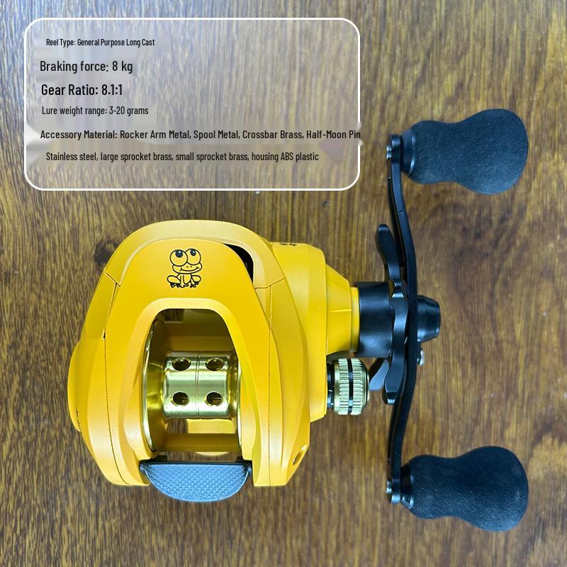 Full Metal Anti-Backlash Baitcasting Fishing Reel for Long Casts