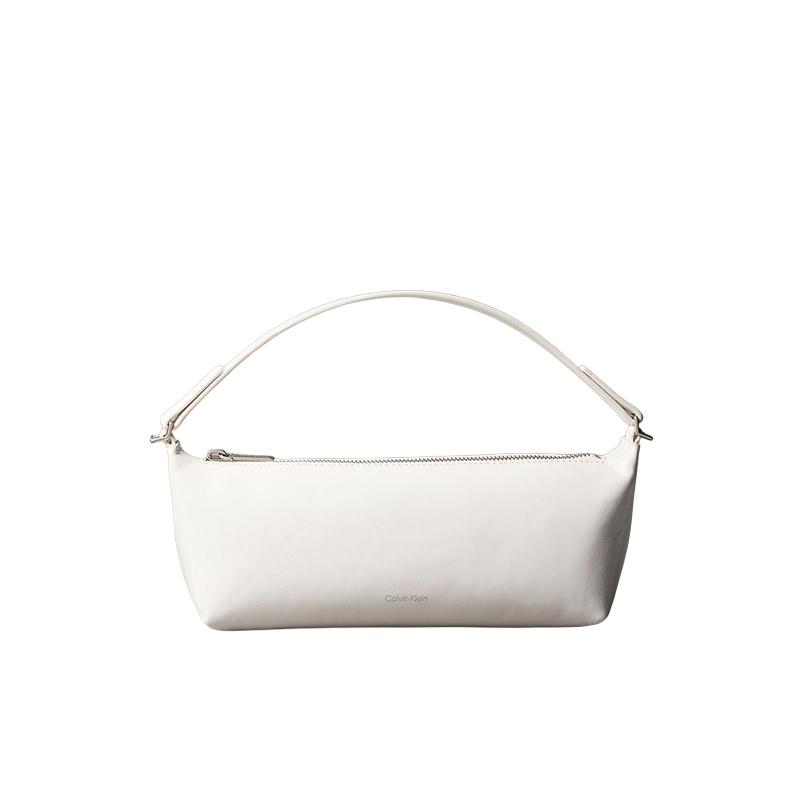 

Calvin Klein Elegant Commuter Style Glossy Crossbody Bag Women bags Moonlight-White 4F3738G-4LX Basic Set (Bag)