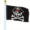2D Flat - 1pc Multi-Size, Pirate-Themed Dog Flag, with Fun 2D Flat Print, Polyester Material, Perfect for Lawn Decoration, No Electricity Required