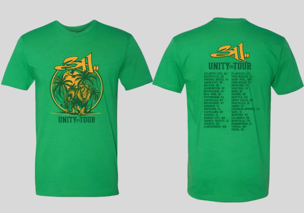 311 Band Unity Tour 2025 Lion Tshirt Unisex Heavy Cotton All Sizes Reprint Unisex T-Shirt XL