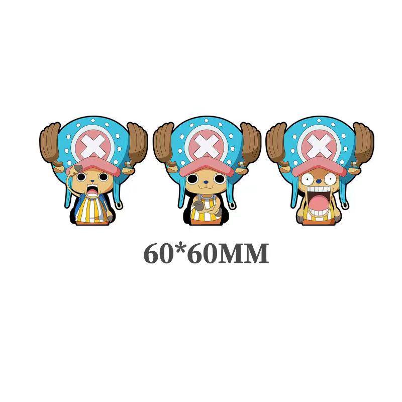 

3D Градиентная Иллюзия Наклейка на Автомобиль с персонажами One Piece: Луффи, Ника и Зоро