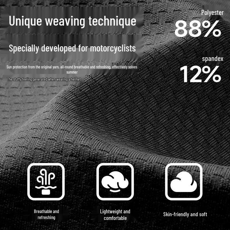 Sun Protection Breathable Motorcycle Headwear: Half & Full Helmet Sweat-Absorbent for Outdoor Riding