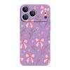 For iPhone 17 Pro Max Case Pink Bowknots Floral Pattern TPU Silicone Soft Cover For iPhone 16 Pro Max 15 14 13 12 11 16E Air