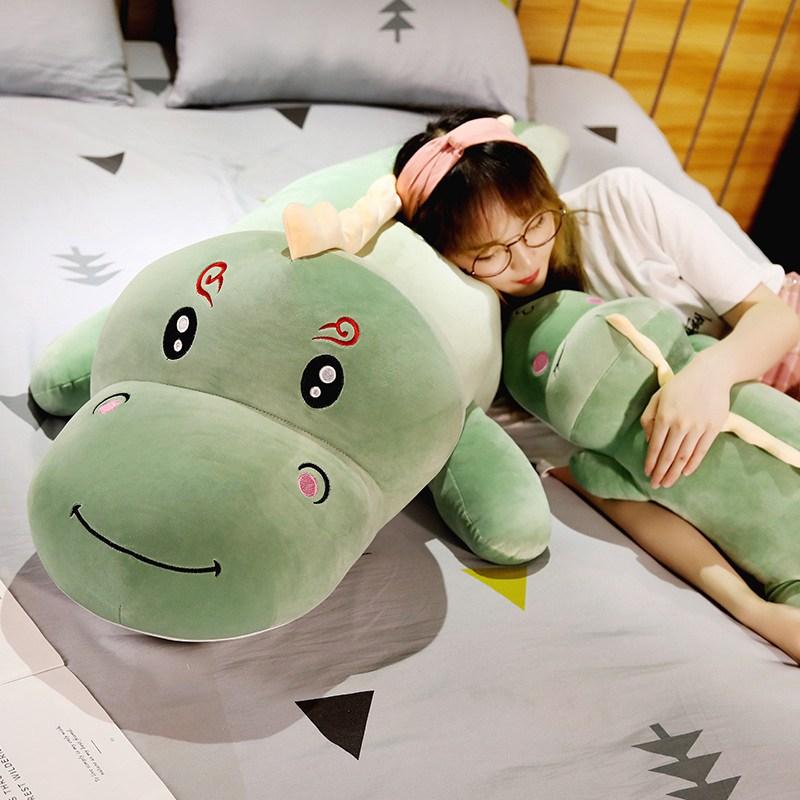 New Big Size Long Lovely Dinosaur Plush Toy Soft Cartoon Animal Dinosaur Stuffed Doll Boyfriend Pillow Kids Girl Birthday Gift