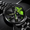Mens creative wristwatch custom design waterproof sports 3D automotive wheel quartz S.