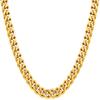 304 Stainless Steel Polished Cuban Chain Necklace: Fashionable Men's and Women's Six-Sided Titanium Clavicle Chain.