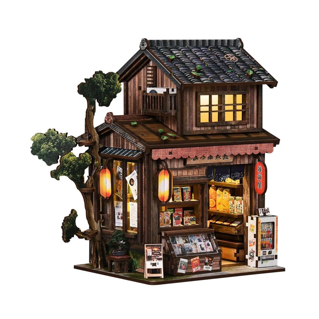 CRESYMME Miniature House Dollhouse Book Nook Kit Wooden DIY 3D Hobby Handmade Era General (Showa Store)