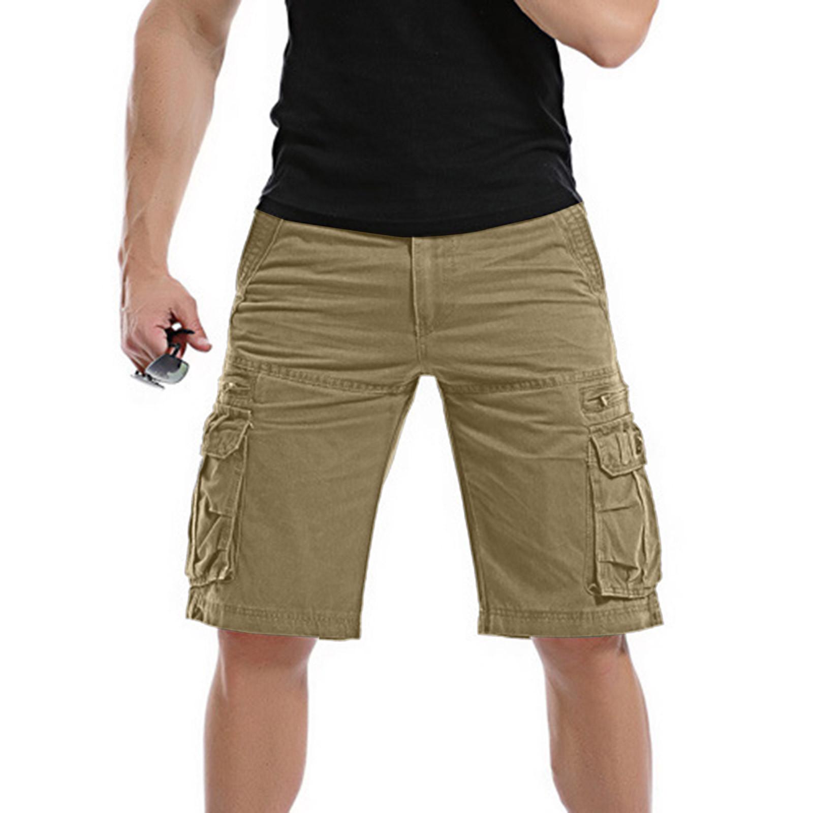 

Men s Summer Large Casual Loose Sports Pants Beach Shorts M хакі