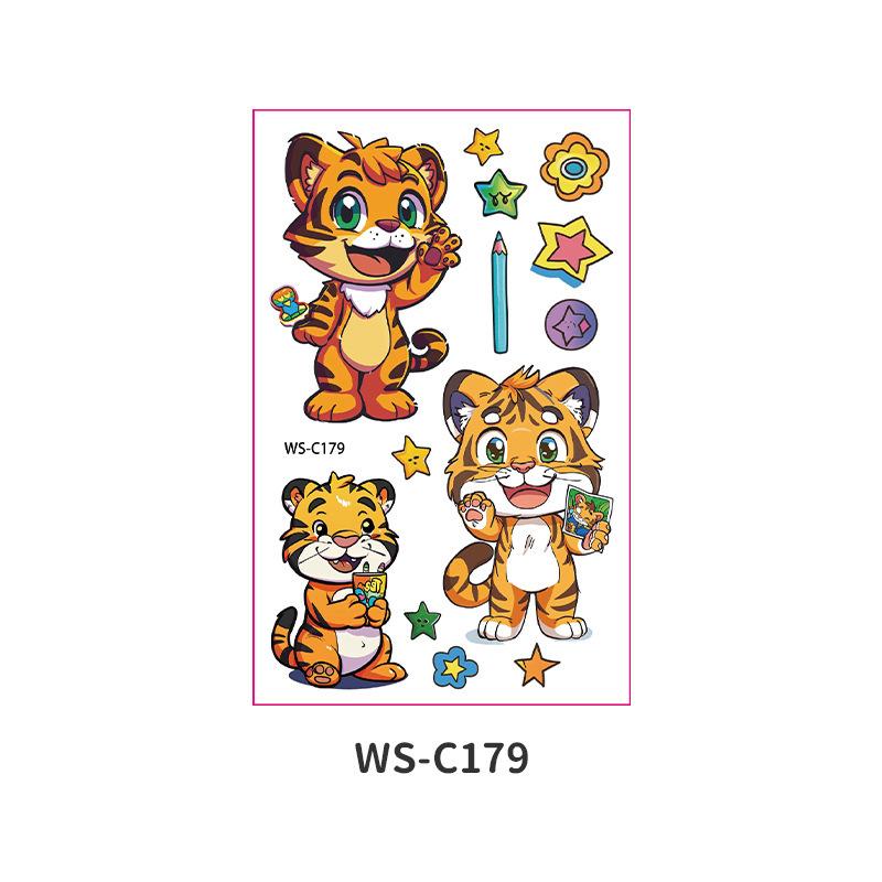 Cross Border Children's Cartoon Tattoo Stickers Space Dinosaur Boy Girl Cute Temporary Waterproof