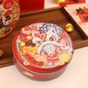 1Pieces Year Of The Horse Tinplate Round Candy Tin Can Large Empty Metal Baking Cookies Storage Case Outdoor Tableware