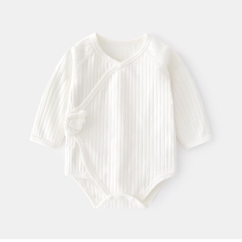 Pure Cotton Long Sleeve Newborn Baby Romper with Wings