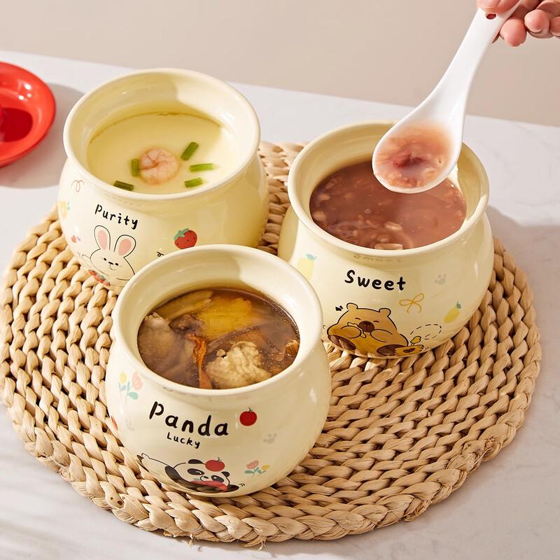 ZISIZ Ceramic Stew Pot with Lid