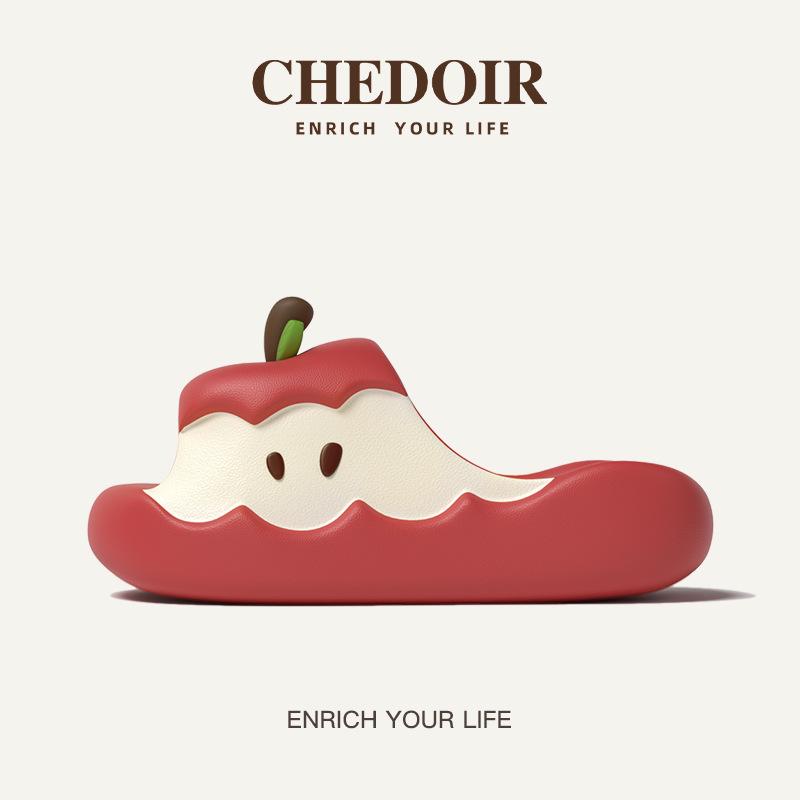 

Cold Fashion Cute Apple Slippers for Women Summer Personalized Cartoon Cute and Comfortable Home Furnishings Couple s EVA 36-37