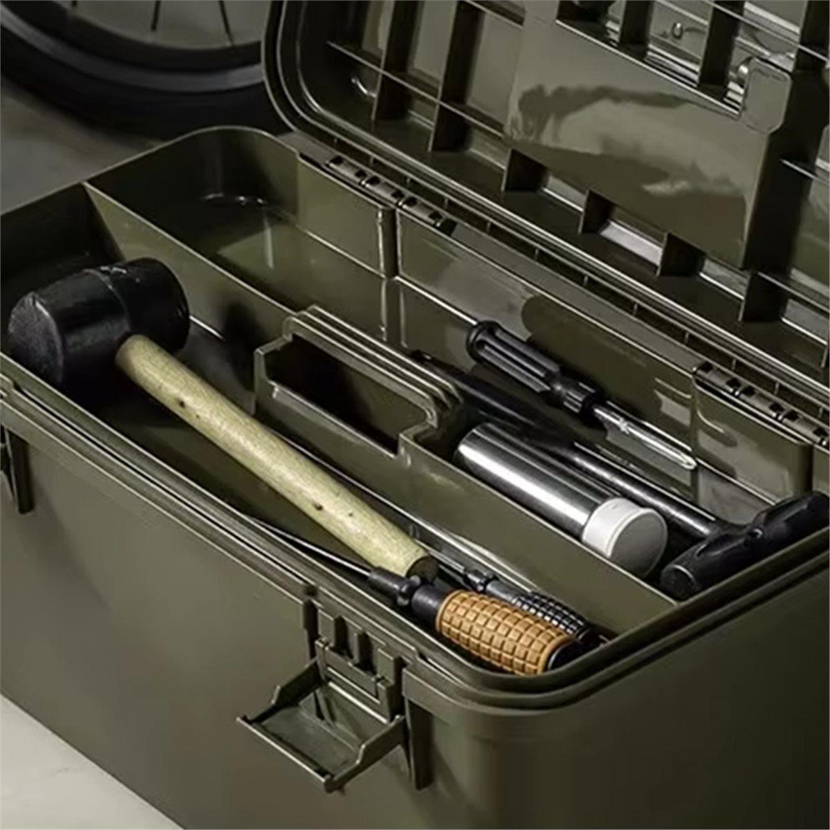 

Tool Storage Box, Gardening Tool Box,, Hardware Storage Set, Plastic Storage Box Waterproof Cargo Box Khaki China Mainland