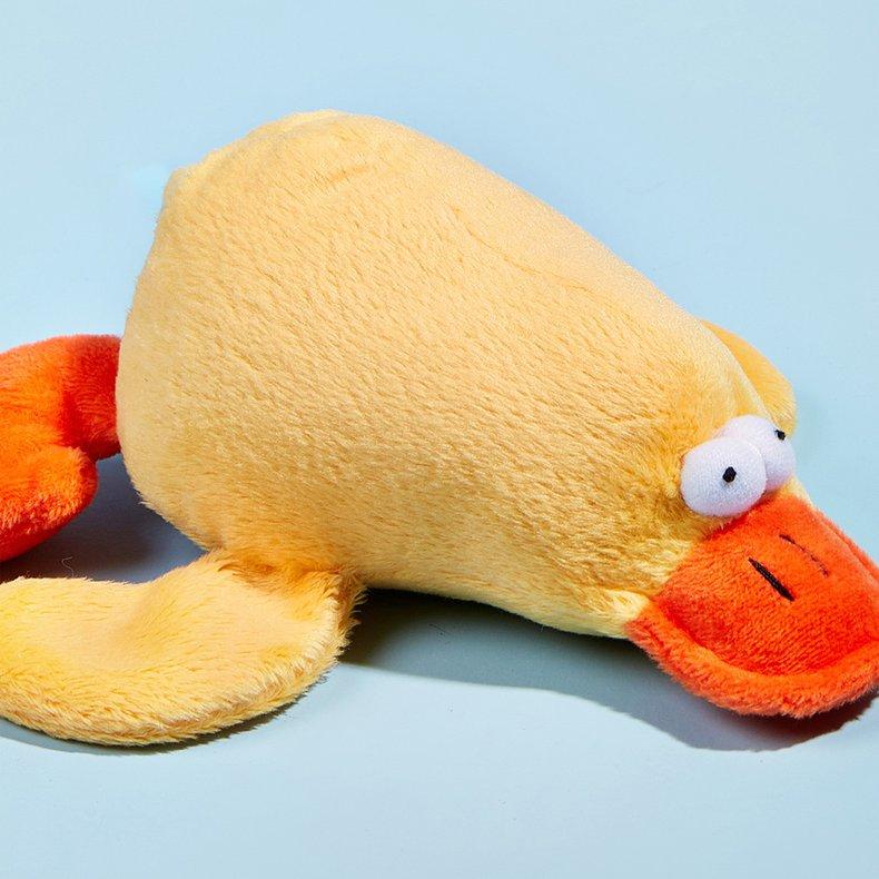 yellow squeaky dog ball