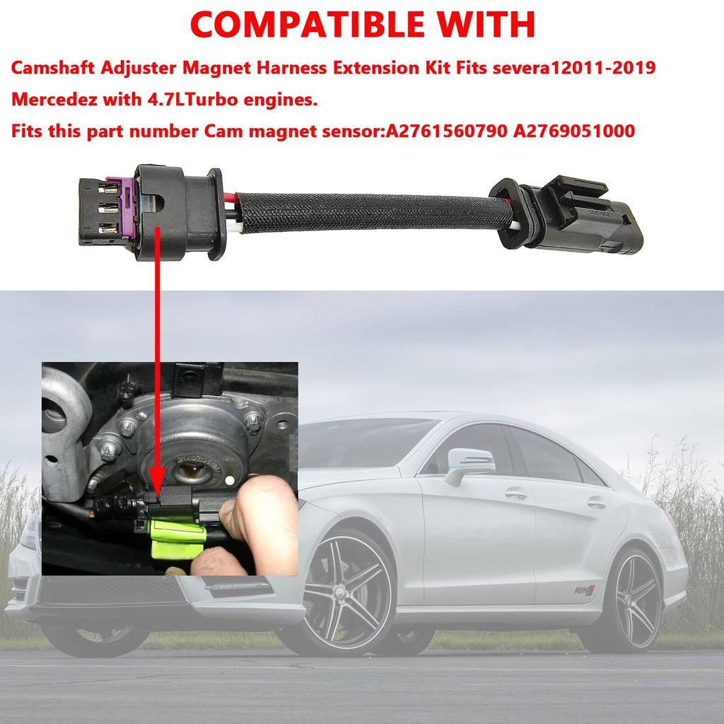 8 Pcs 3 Pin & 2 Pin Harness Extension Kit for Mercedes Benz 4.7L