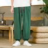 2025 Spring Men's Cotton Linen Harem Pants - Casual, Chinese Style, Plus Size, Loose Fit Joggers