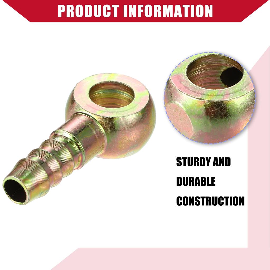 Hihaha Ball Head Pipe Fittings Fuel Pipe Joint Adapter for Car Motorcycle 10mm