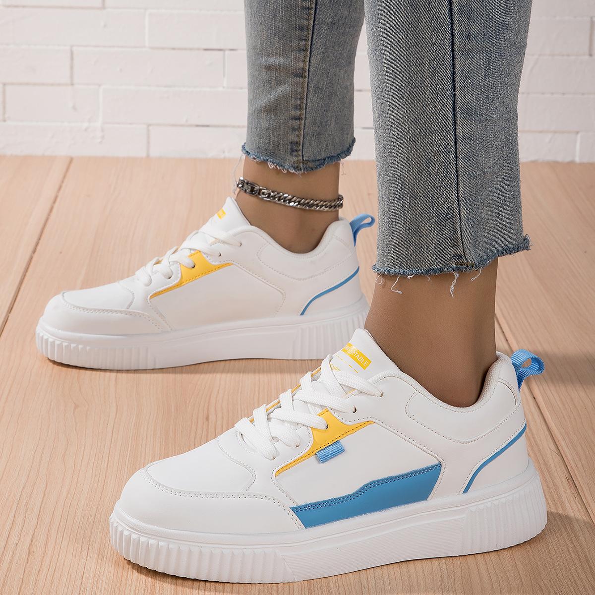 

Весенние женские повседневные низкие кеды на плоской подошве со шнуровкой 35 синий