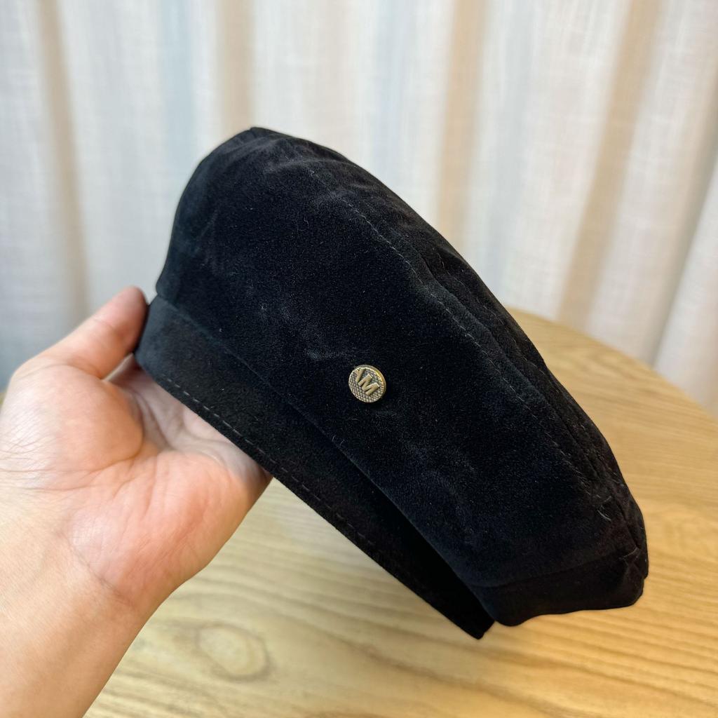 Beretă literară coreeană pentru fete, toamnă și iarnă, beretă retro la modă din piele întoarsă, maro, pălărie de pictor