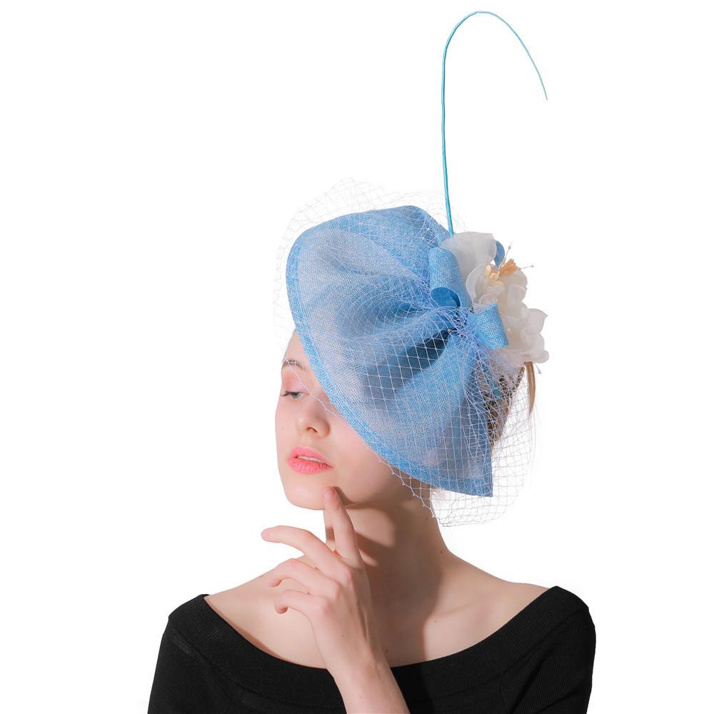 European And American New Mesh Hairpin Bridal Hair Accessories Banquet Party Performance Hemp Top Hat Ball Headdress
