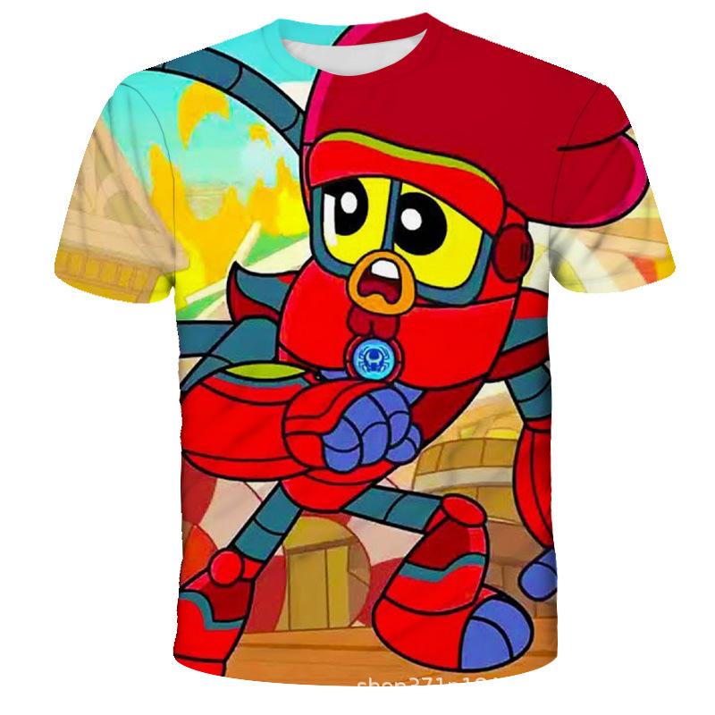 Cartoon Animation Printed Children's Clothing Top Fashionable Comfortable Short-sleeved Casual T-Shirts Boys