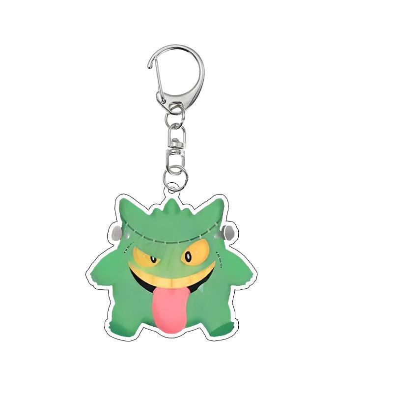 Anime Cartoon Gengar Halloween Day Acrylic Keychain Kawaii Pocket Figure All Saints' Day Creative Pendant Decoration Gifts Toys