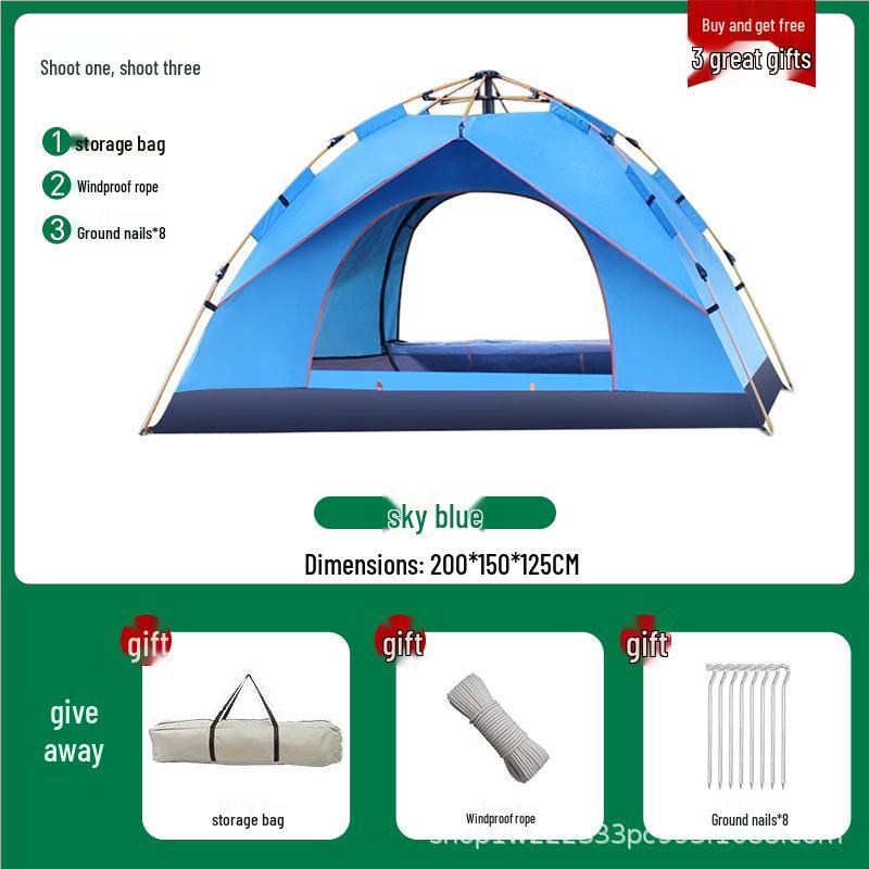 Tenda da campeggio automatica pop-up impermeabile: Attrezzatura Pieghevole Portatile per Uso Esterno/Interno