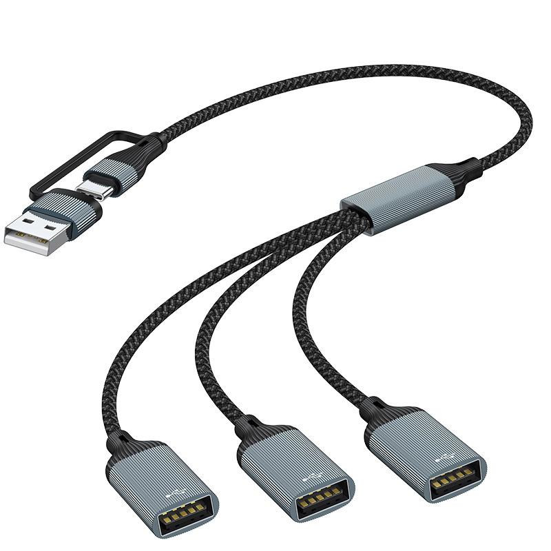 Usb Type C Hub Multiple Splitter Adapter Otg Data Transfer 3/2 Port Usb Power Charging Hub Cable Connector Adapter