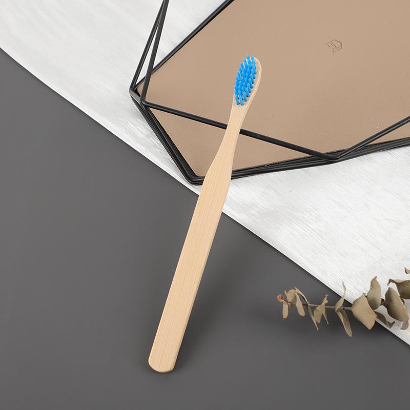Ready Stock Fast Shipping Eco Natural Organic Biodegradable Square Handle Soft Bristles Custom Logo Bamboo Toothbrush