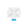 PATIKIL 4-Pack Finger Grills, 18x18cm Fan Grill Protective Cover, Dustproof Mesh Fan Guard, Metal, Round, Ventilation Fan Filter Replacement,