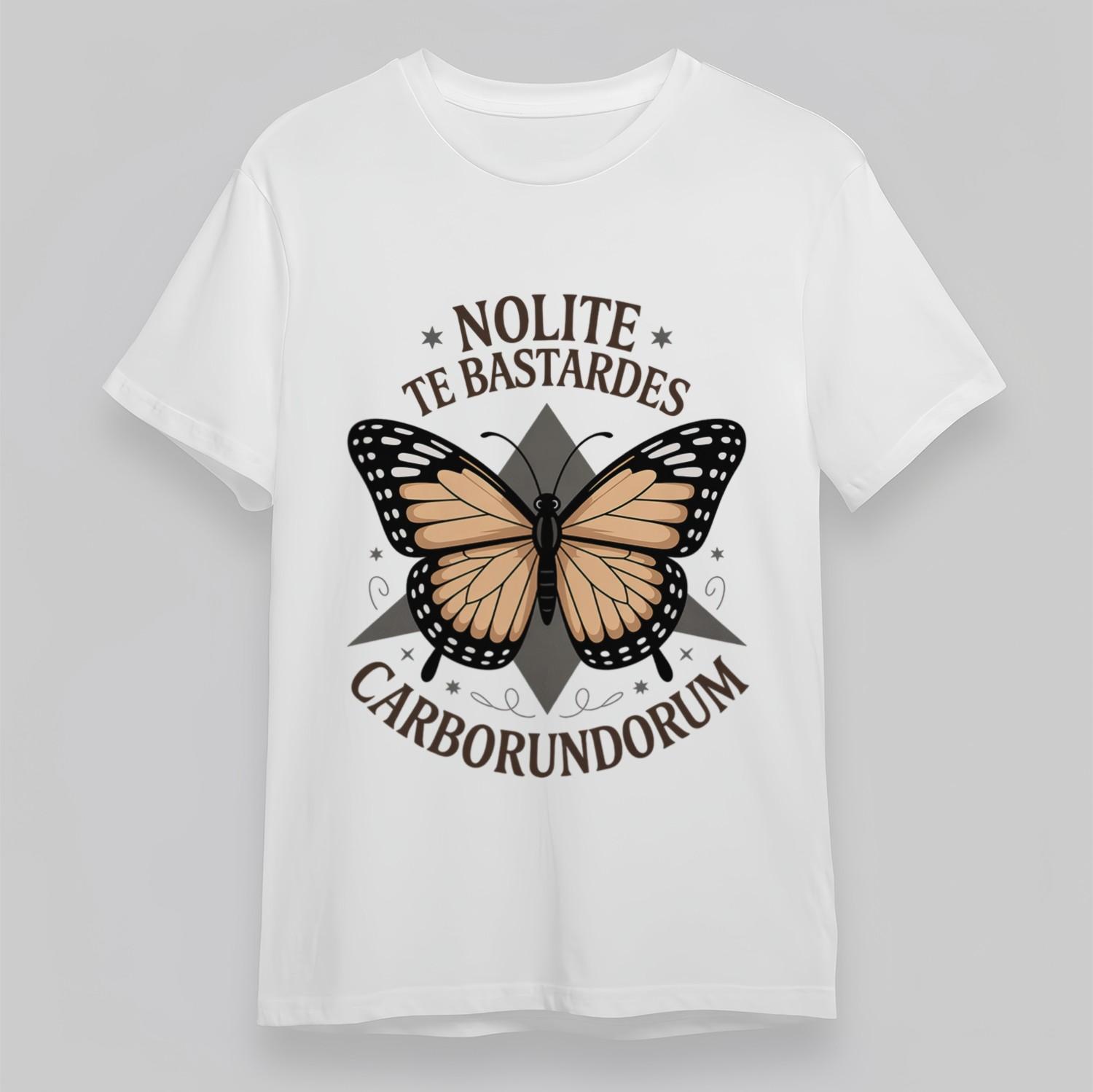 Women s Oversize Comfortable Classic T-Shirt Mens Womens Tees Top Vintage Latin Phrase Butterfly Tee S